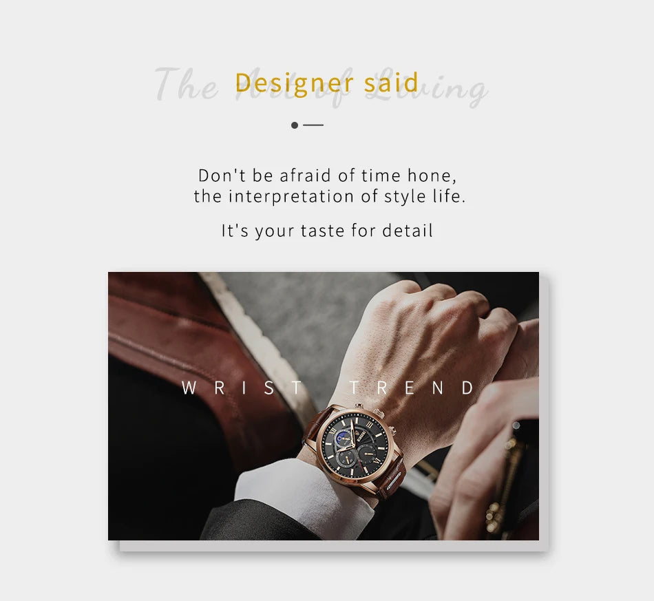 LIGE Relogio Masculino Quartz Watch Men's Waterproof Watch