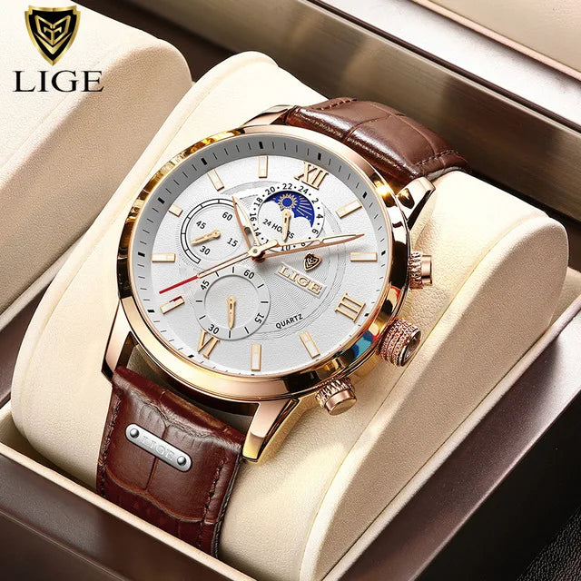 LIGE Relogio Masculino Quartz Watch Men's Waterproof Watch