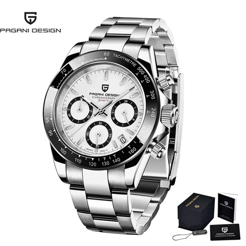 PAGANI DESIGN Reloj Hombre Quartz Chronograph Watch For Men
