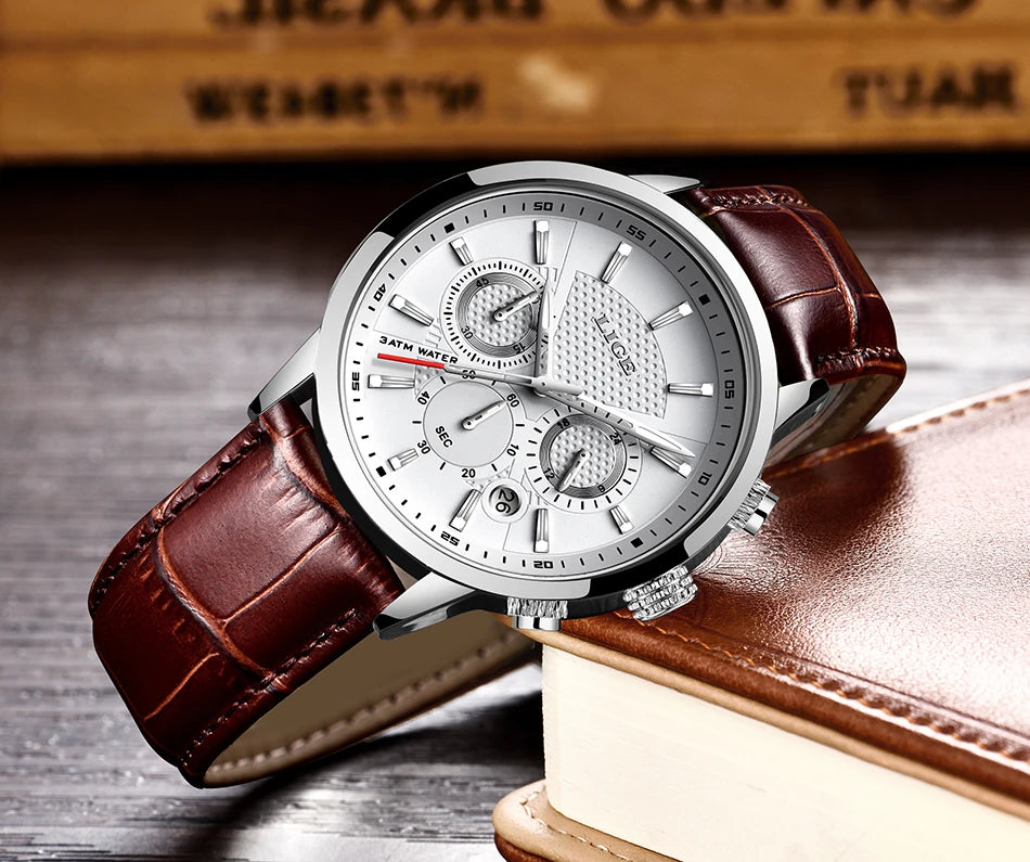 LIGE Relogio Masculino Quartz Watch Men's Waterproof Watch