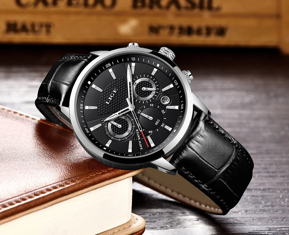 LIGE Relogio Masculino Quartz Watch Men's Waterproof Watch