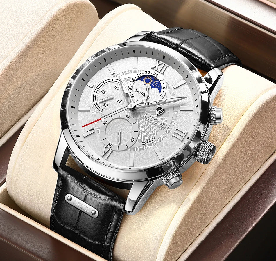 LIGE Relogio Masculino Quartz Watch Men's Waterproof Watch