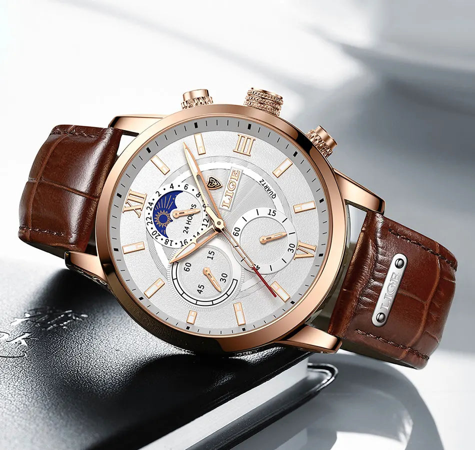 LIGE Relogio Masculino Quartz Watch Men's Waterproof Watch