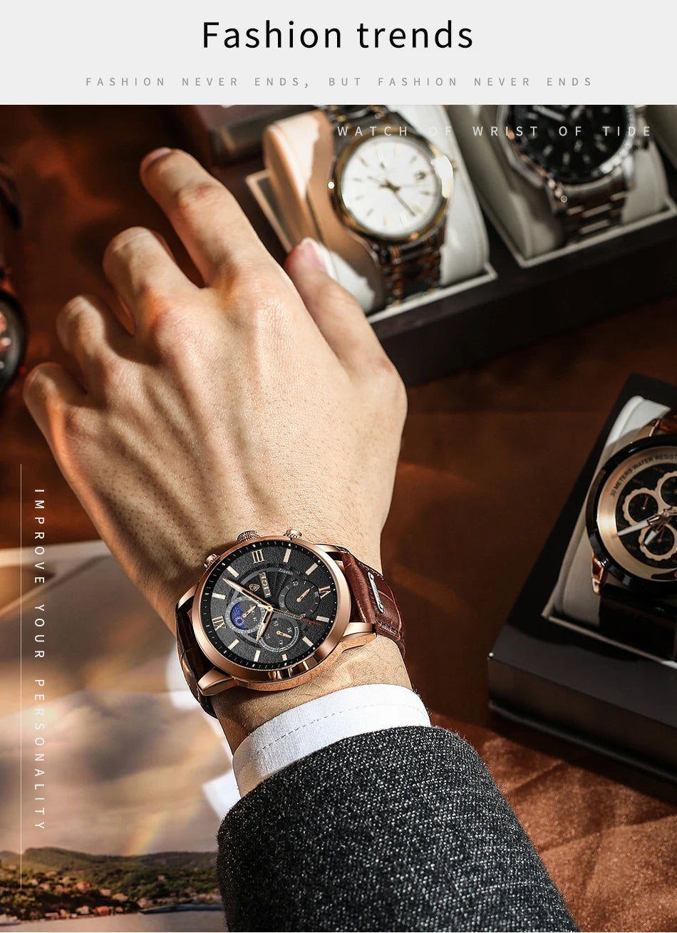 LIGE Relogio Masculino Quartz Watch Men's Waterproof Watch