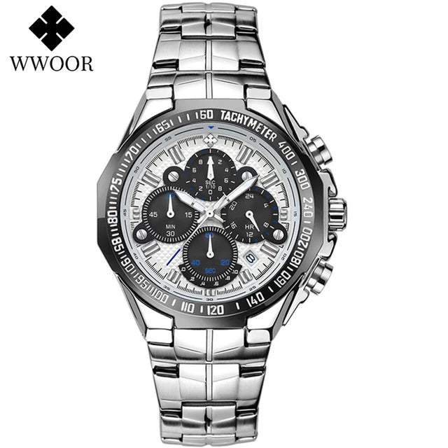 Relogio Masculino WWOOR Luxury Gold Chronograph Wrist Watch For Men