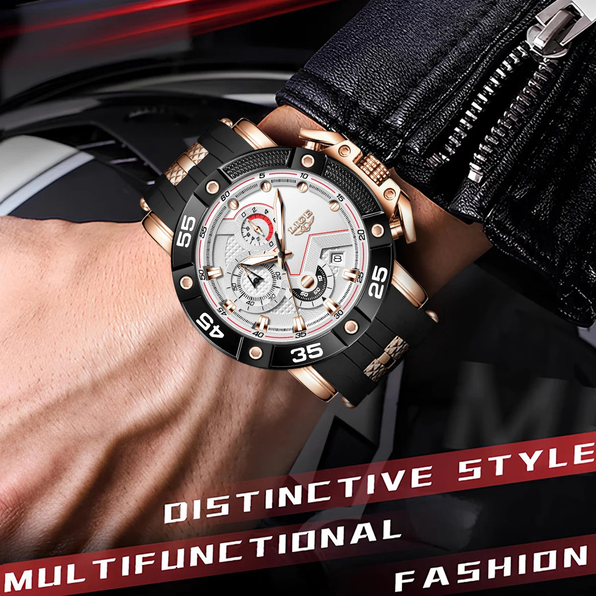 LIGE Relogio Masculino Waterproof Quartz Watch For Men