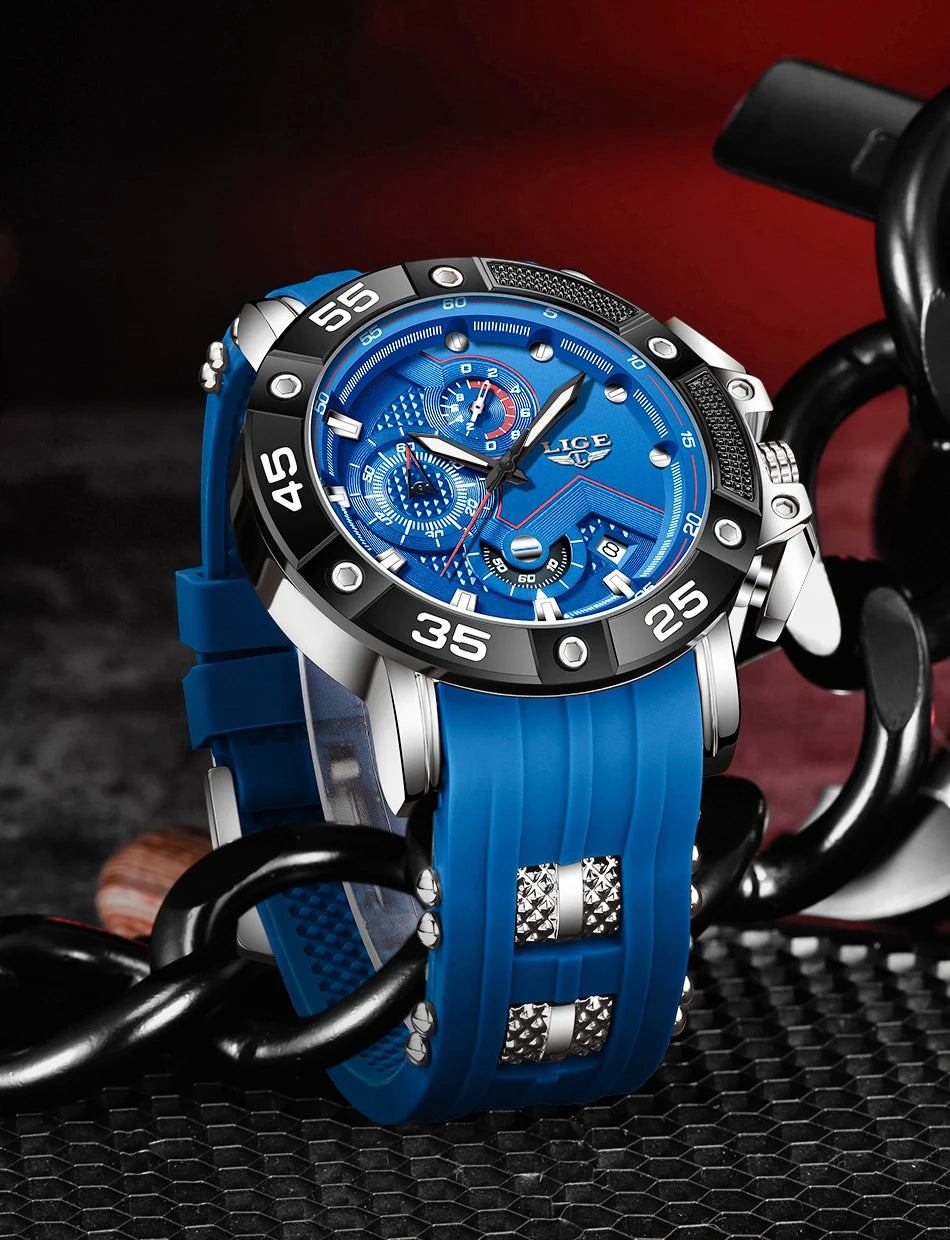 LIGE Relogio Masculino Waterproof Quartz Watch For Men