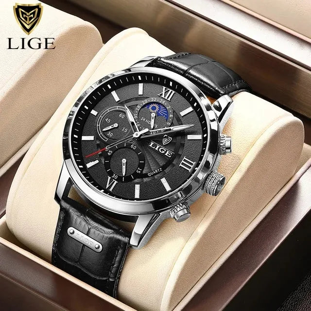 LIGE Relogio Masculino Quartz Watch Men's Waterproof Watch
