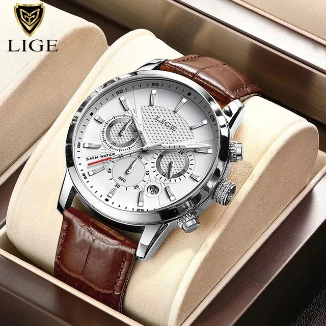 LIGE Relogio Masculino Quartz Watch Men's Waterproof Watch