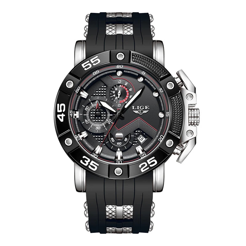 LIGE Relogio Masculino Waterproof Quartz Watch For Men
