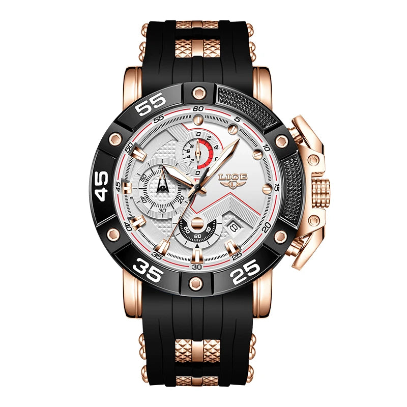 LIGE Relogio Masculino Waterproof Quartz Watch For Men