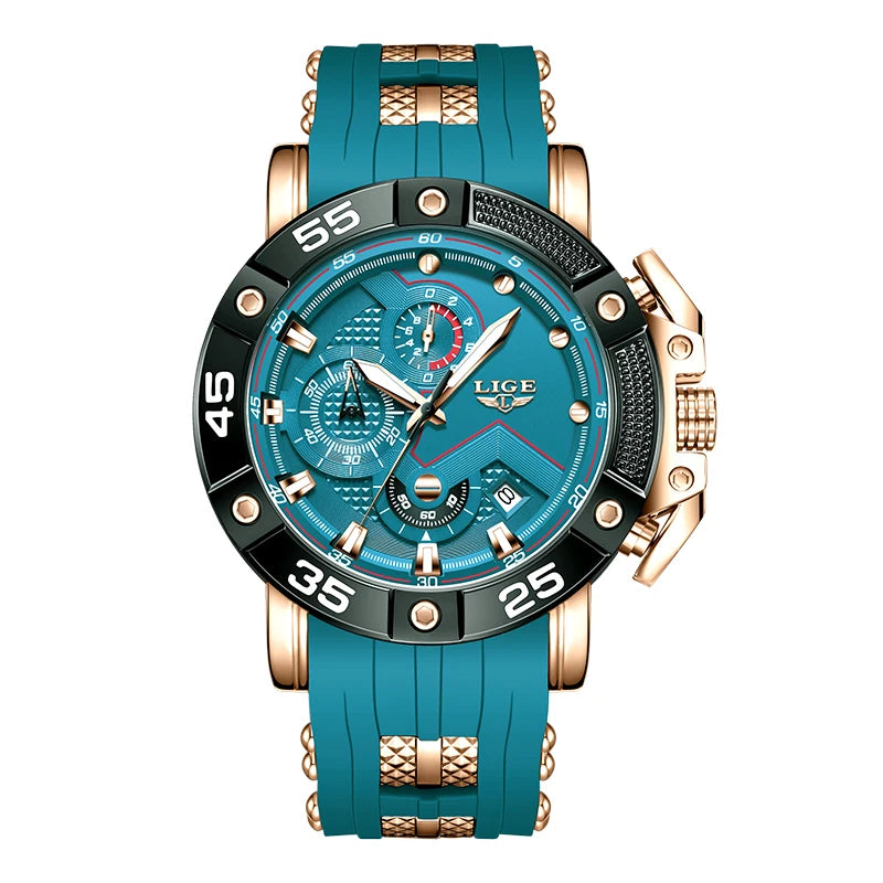 LIGE Relogio Masculino Waterproof Quartz Watch For Men