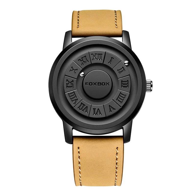 FOXBOX Relogio Masculino Genuine Leather Men's Watch