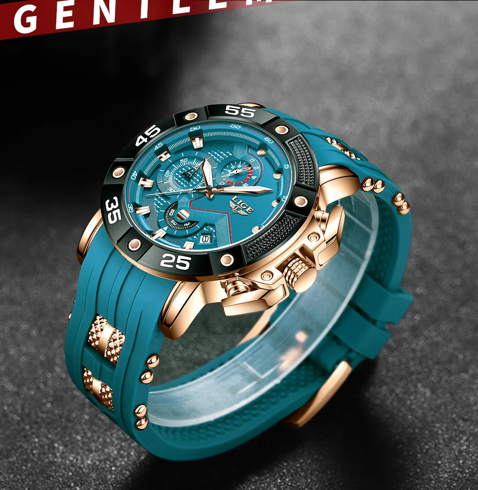 LIGE Relogio Masculino Waterproof Quartz Watch For Men