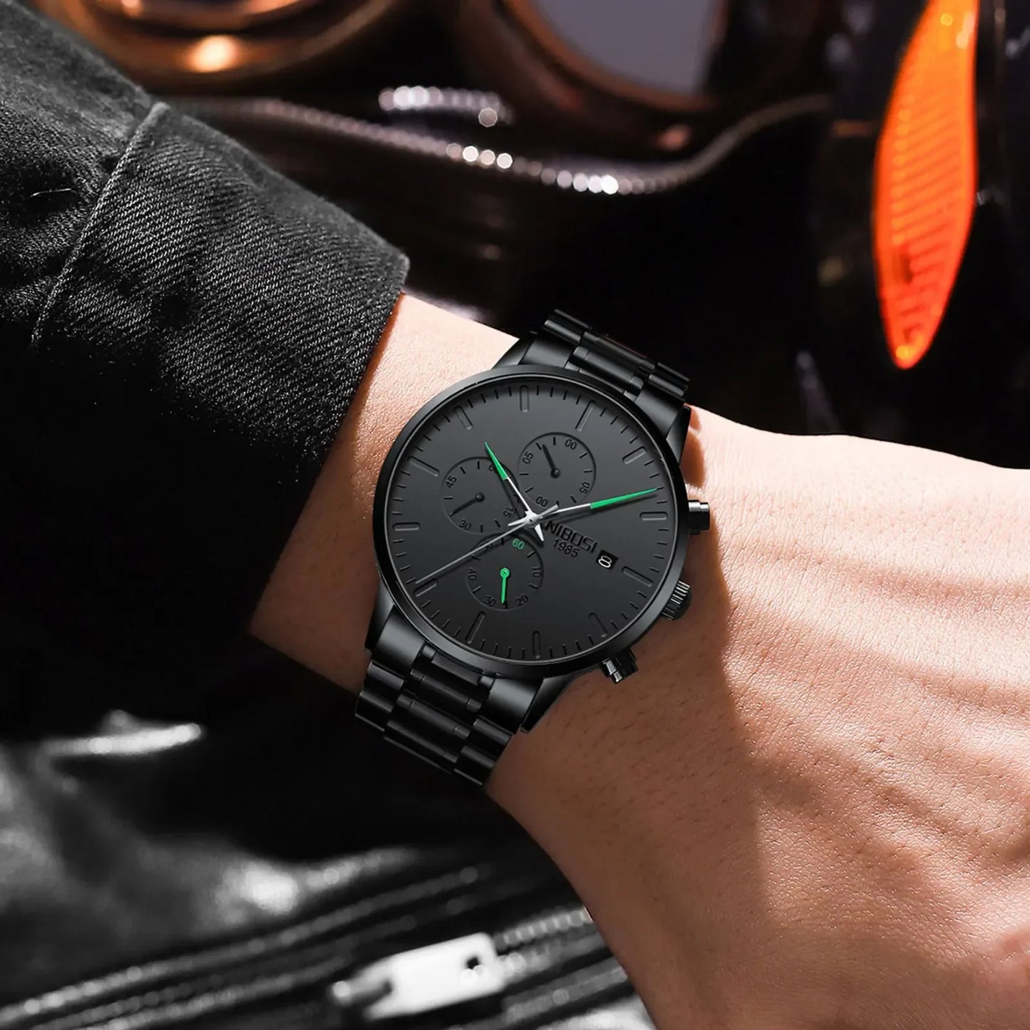 NIBOSI Relogio Masculino Waterproof Chronograph Wrist Watch