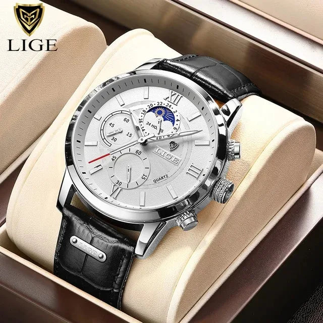 LIGE Relogio Masculino Quartz Watch Men's Waterproof Watch