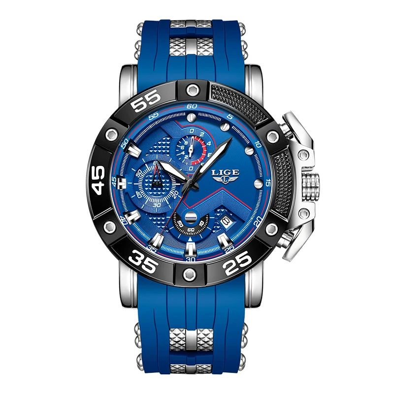 LIGE Relogio Masculino Waterproof Quartz Watch For Men