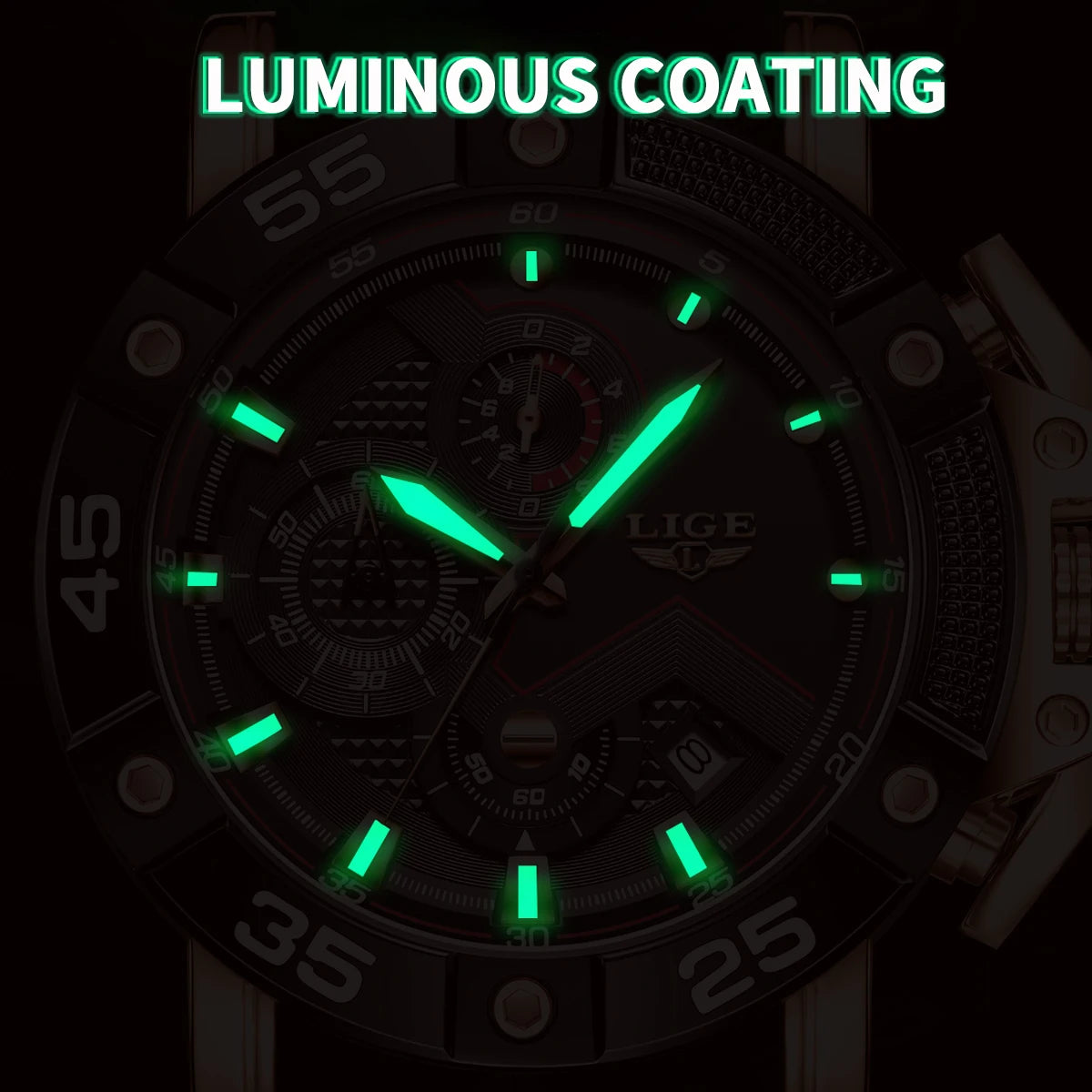 LIGE Relogio Masculino Waterproof Quartz Watch For Men