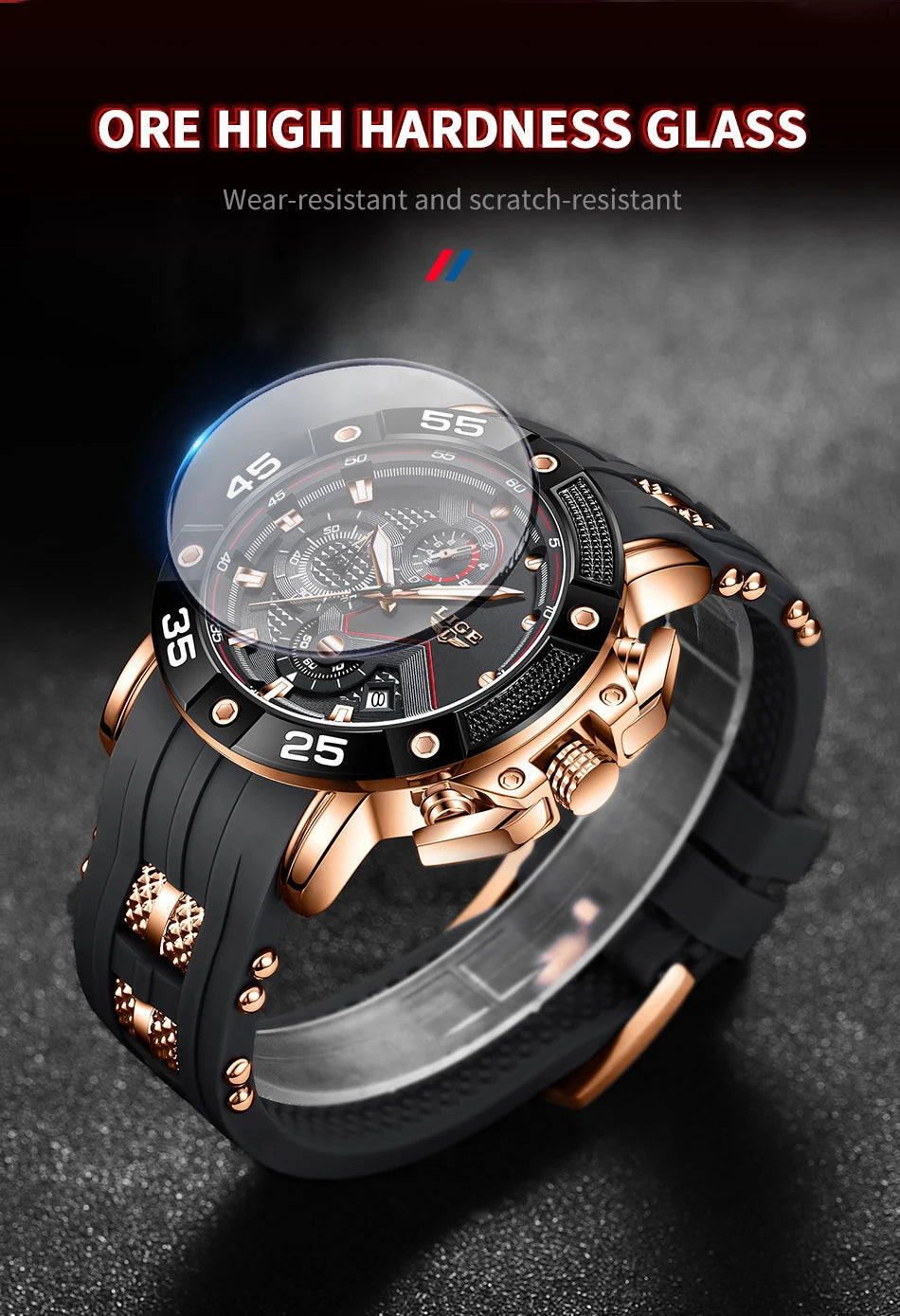 LIGE Relogio Masculino Waterproof Quartz Watch For Men