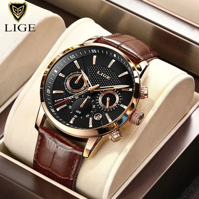 LIGE Relogio Masculino Quartz Watch Men's Waterproof Watch