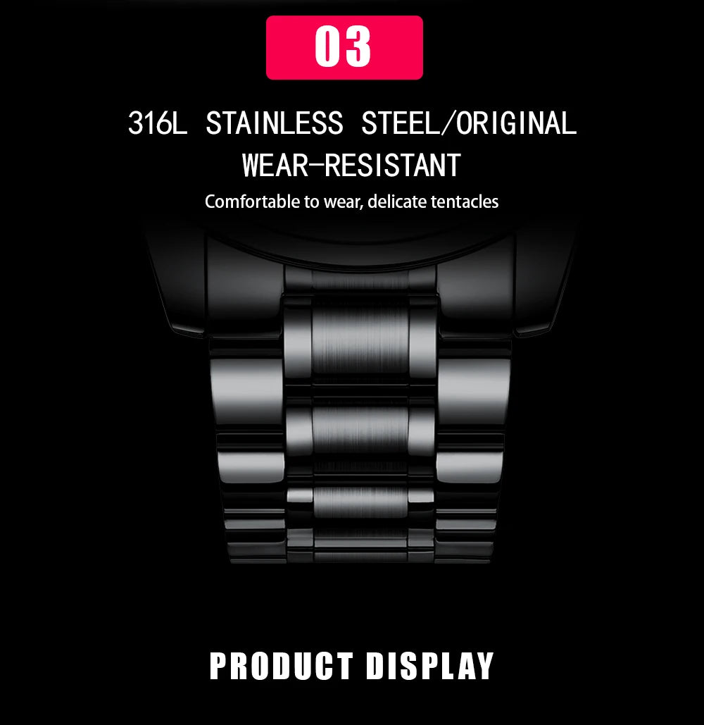 CRRJU Relogio Masculino Stainless Steel Waterproof Quartz Watch for Men