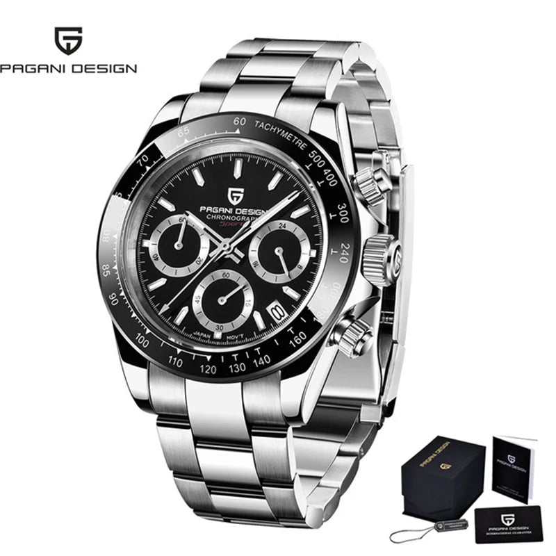 PAGANI DESIGN Reloj Hombre Quartz Chronograph Watch For Men