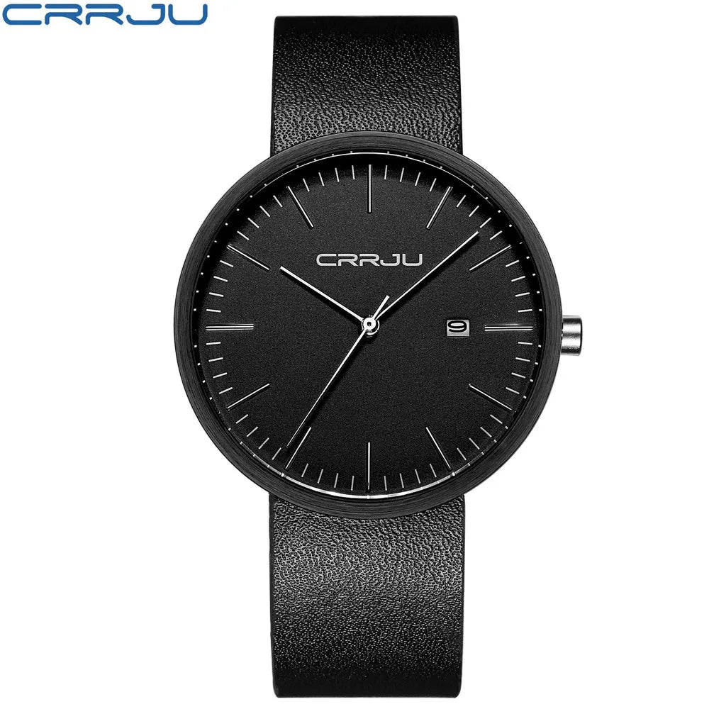 CRRJU Relogio Masculino Stainless Steel Waterproof Quartz Watch for Men