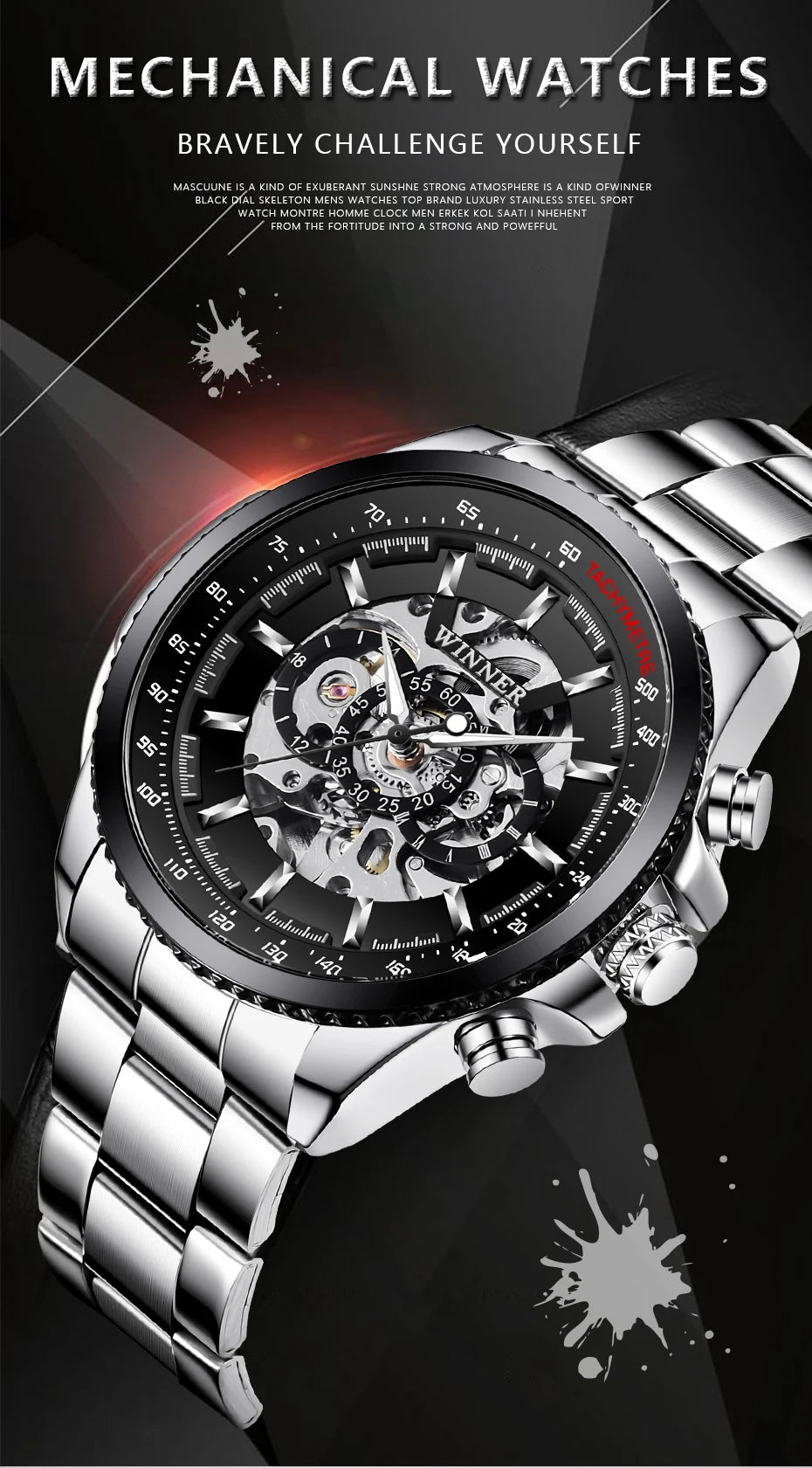 Bezel Golden Montre Homme Wrist Watch