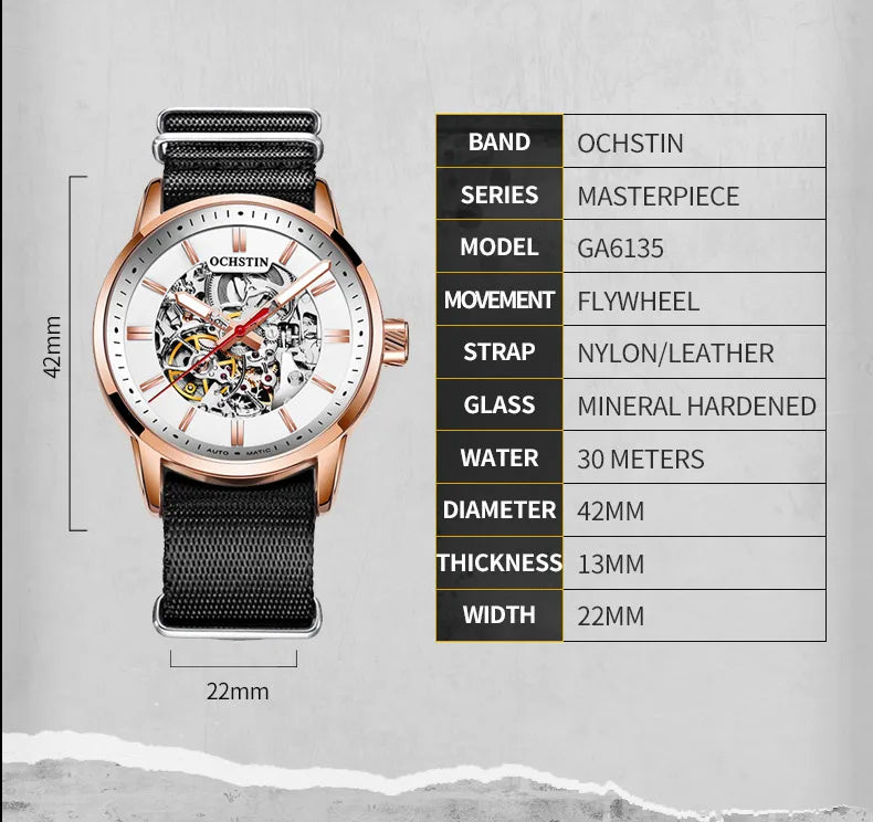 OCHSTIN Waterproof Mechanical Luxury Watch for Men