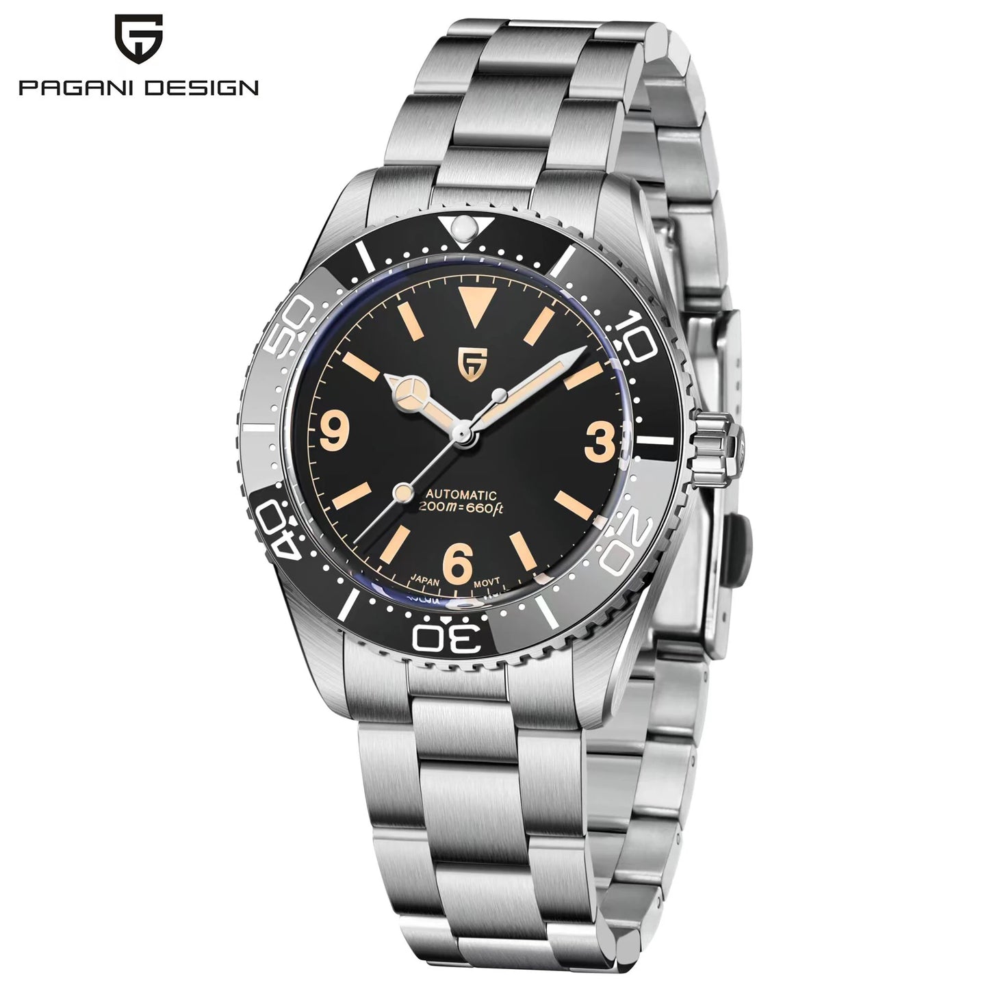 PAGANI DESIGN NH35 Mechanical Ceramic Bezel Wrist Watch