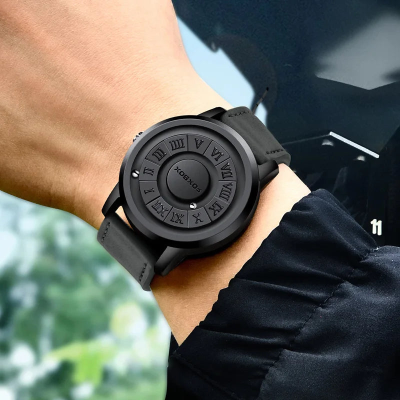 FOXBOX Relogio Masculino Genuine Leather Men's Watch