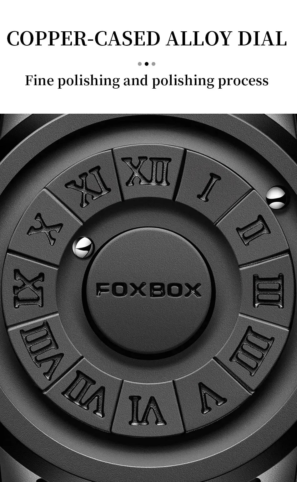 FOXBOX Relogio Masculino Genuine Leather Men's Watch