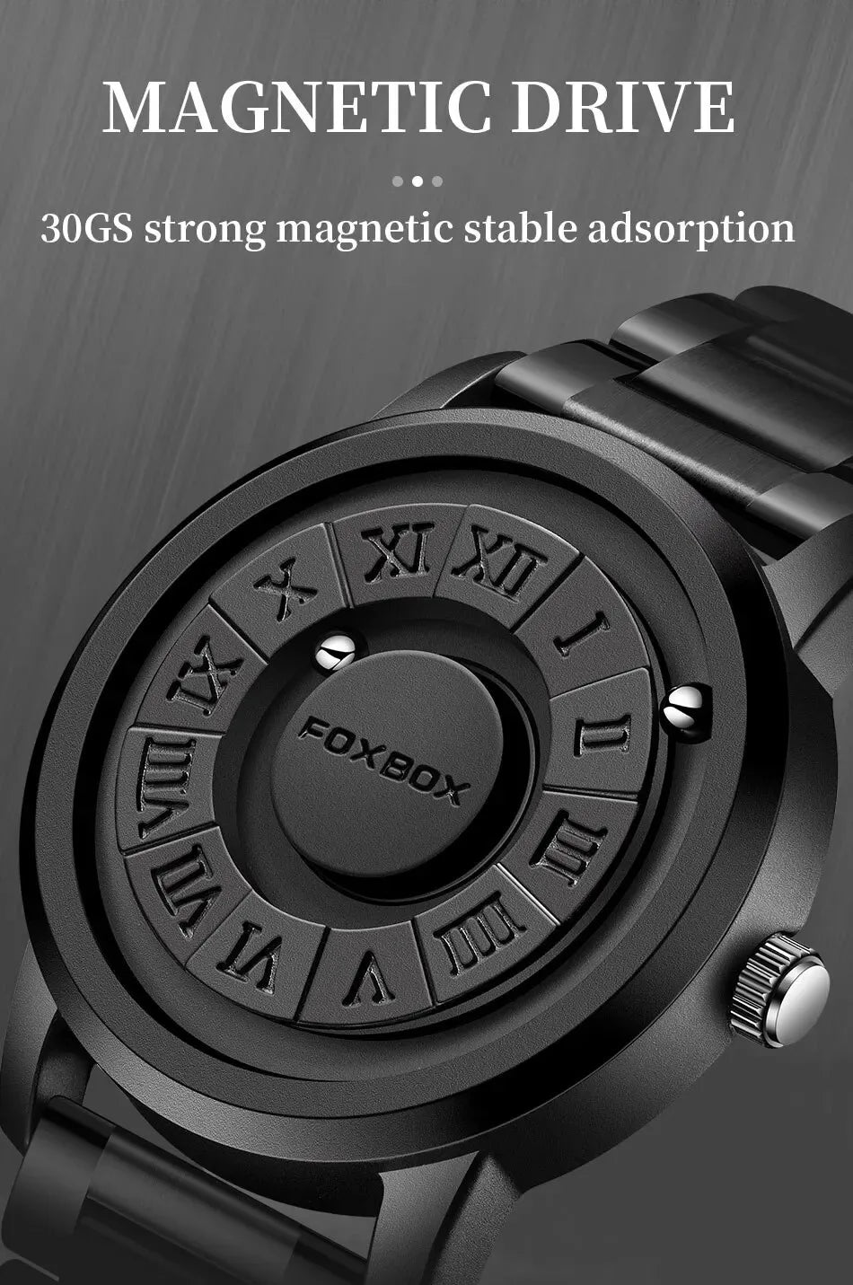 FOXBOX Relogio Masculino Genuine Leather Men's Watch