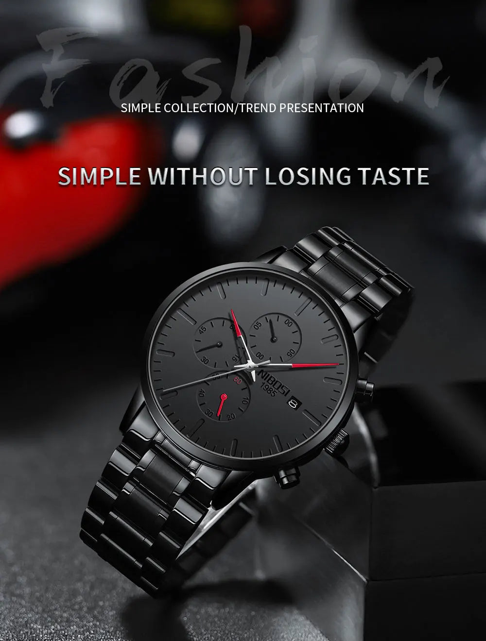 NIBOSI Relogio Masculino Waterproof Chronograph Wrist Watch