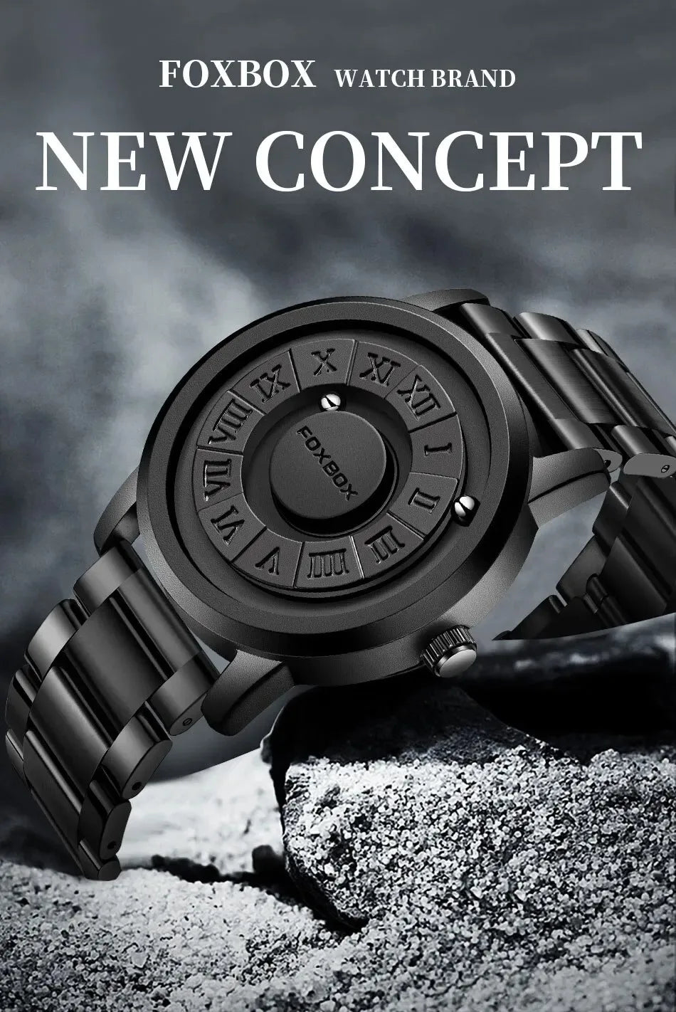 FOXBOX Relogio Masculino Genuine Leather Men's Watch