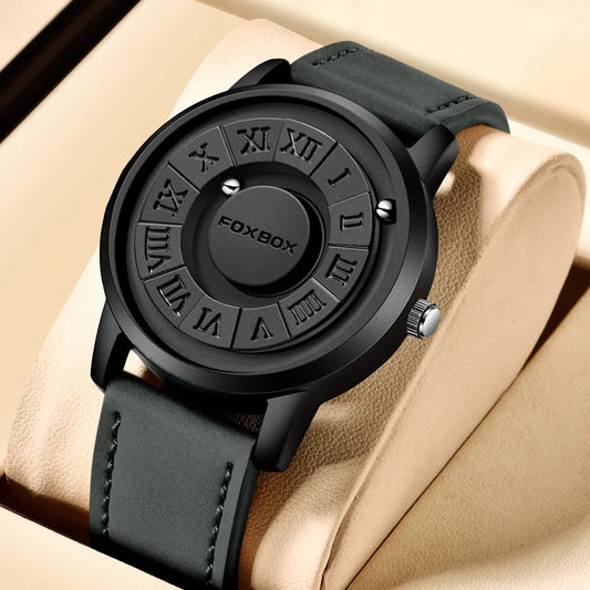 FOXBOX Relogio Masculino Genuine Leather Men's Watch