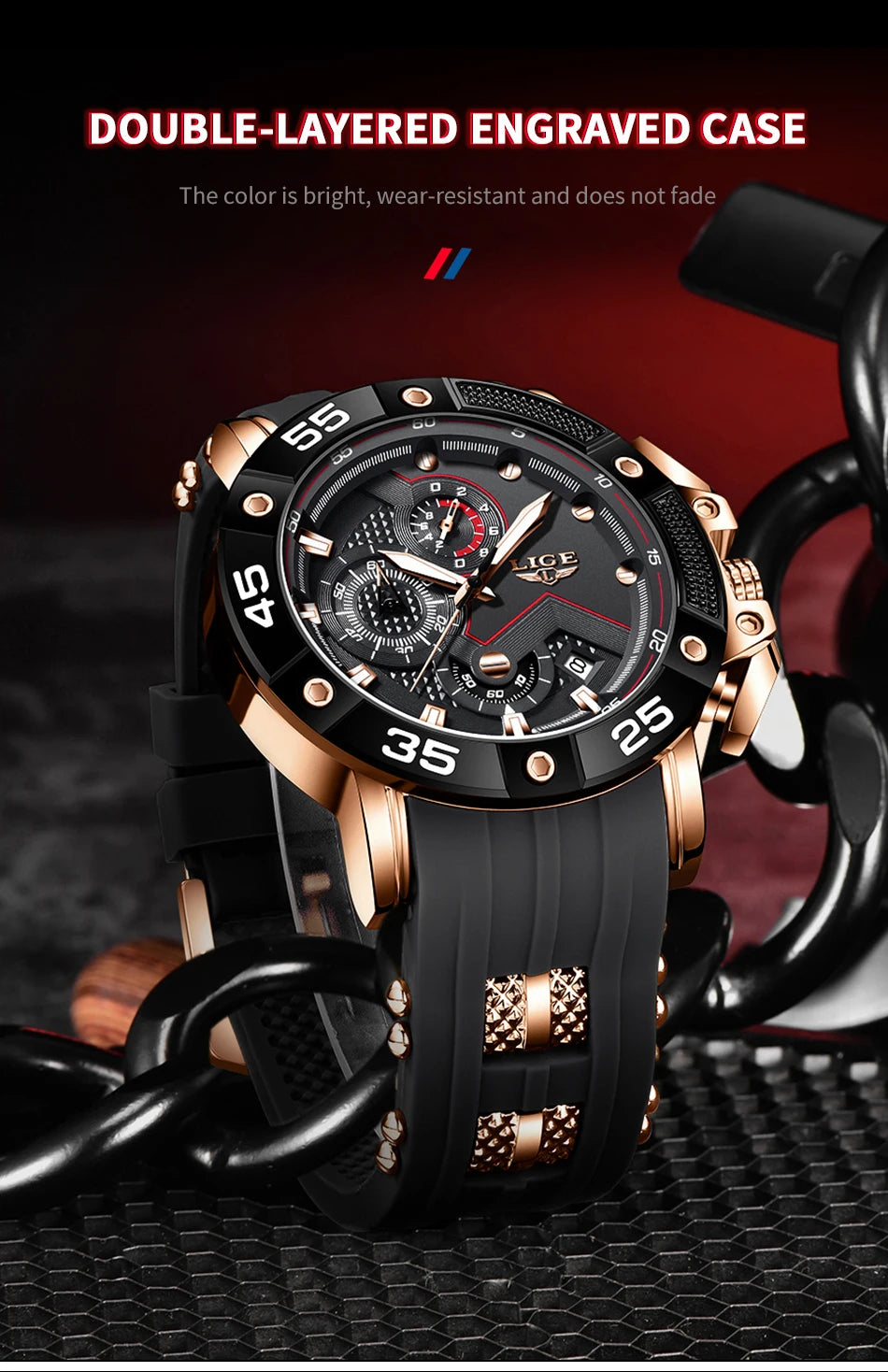 LIGE  Relogio Masculino Waterproof Quartz Watch For Men