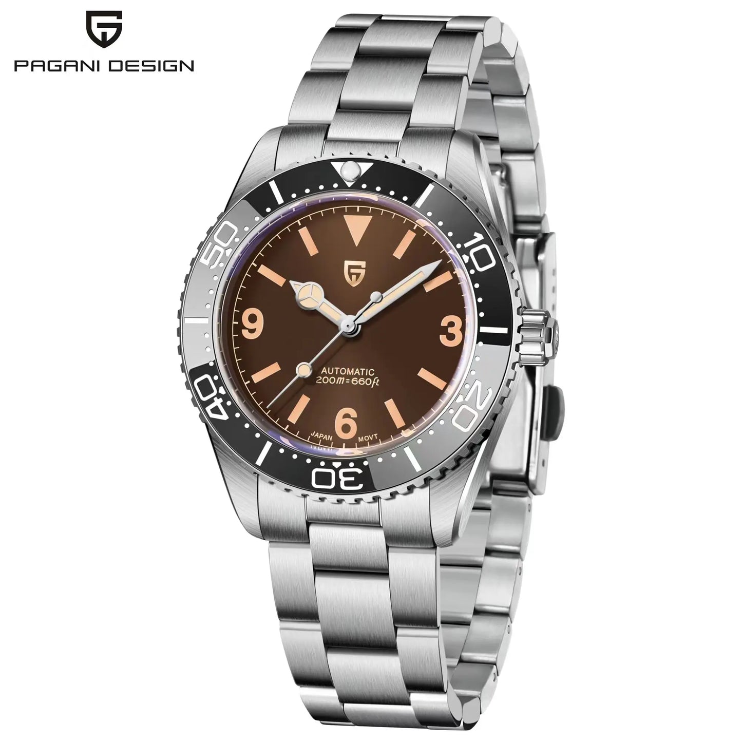 PAGANI DESIGN NH35 Mechanical Ceramic Bezel Wrist Watch