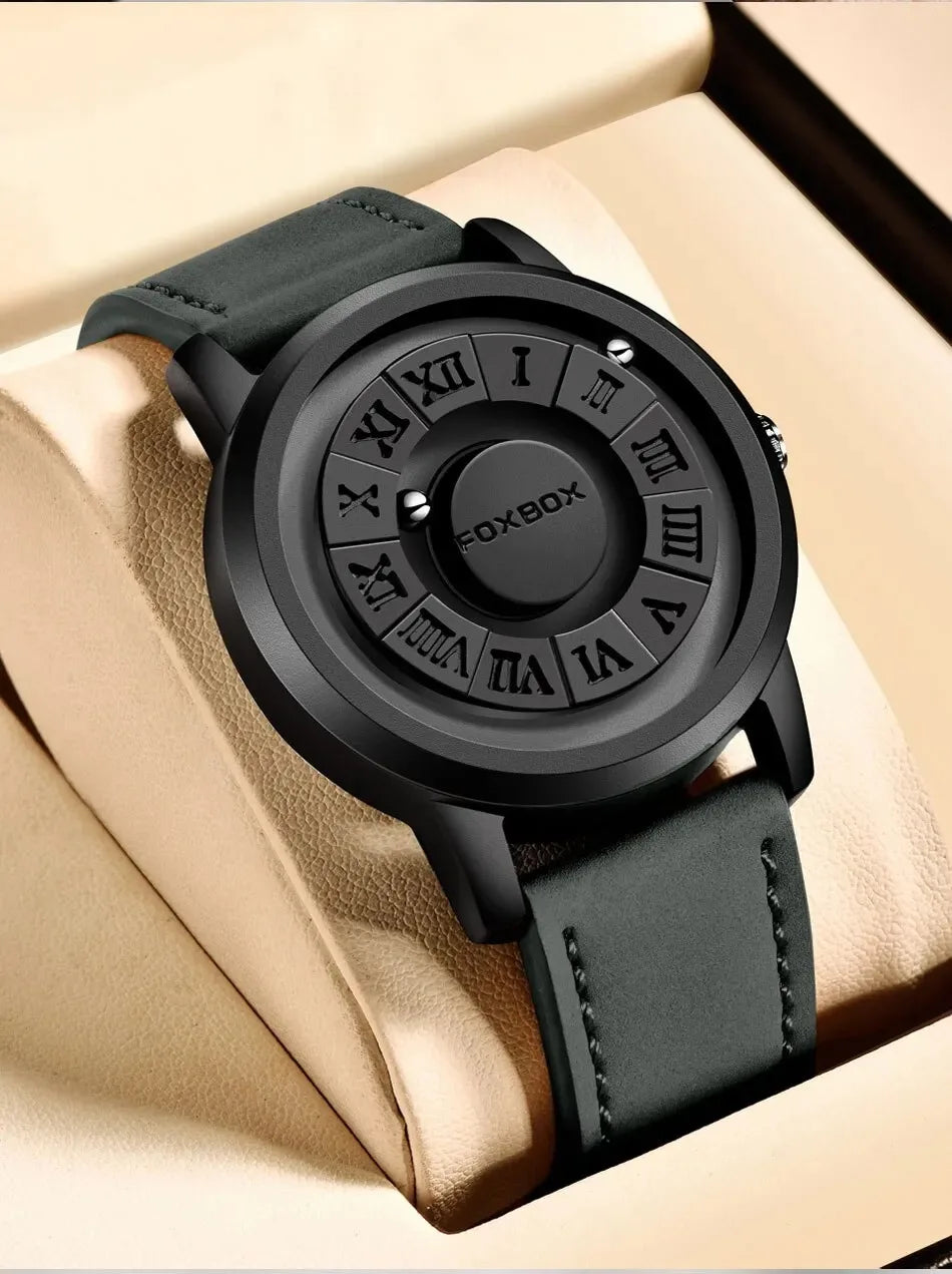 FOXBOX Relogio Masculino Genuine Leather Men's Watch