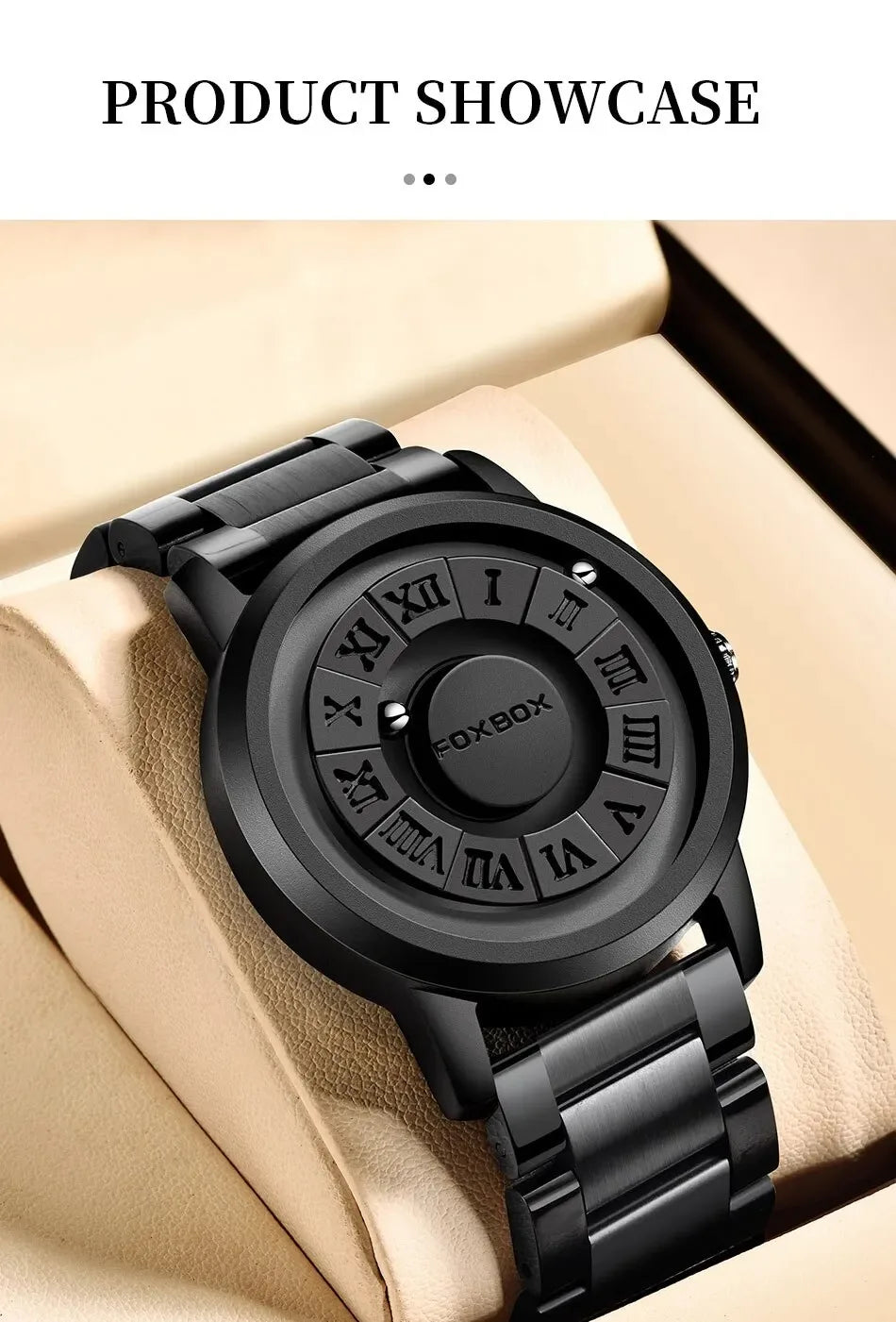 FOXBOX Relogio Masculino Genuine Leather Men's Watch